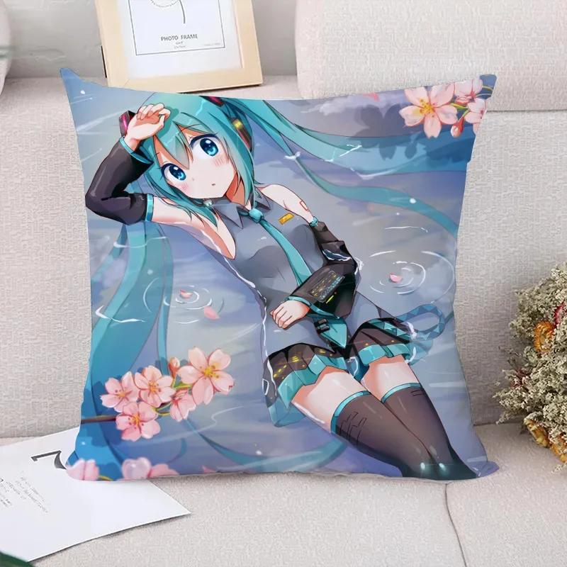 Body Pillow Cover  M-Miku Cushion Covers for Bed Pillows Car Decoration Sofa Cushions Decorative Pillowcase Fall Decor Home