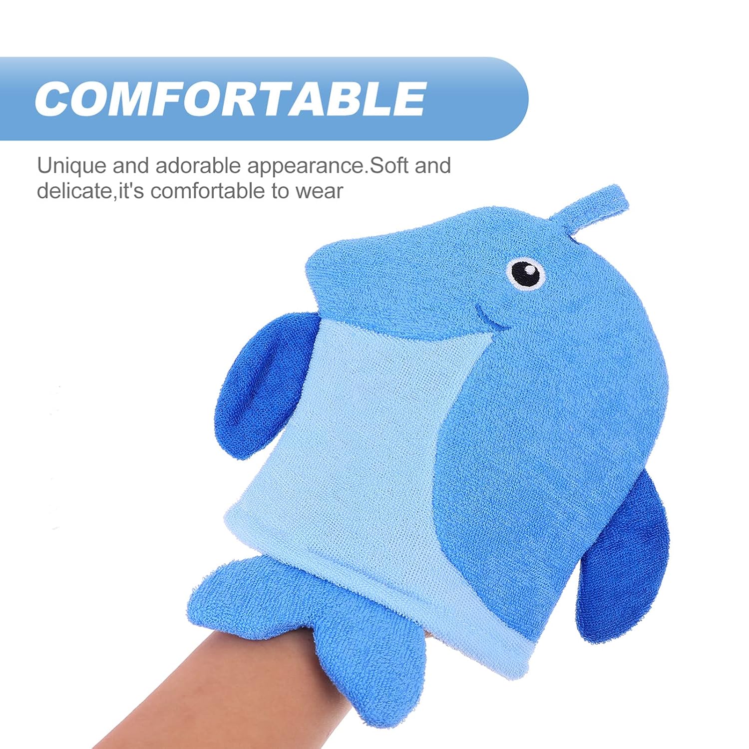 Детские мочалки-варежки, 5 шт., милые животные, мочалки-перчатки, губка для ванны, мочалка для тела для мальчиков, девочек, детей, для мытья рук, для душа