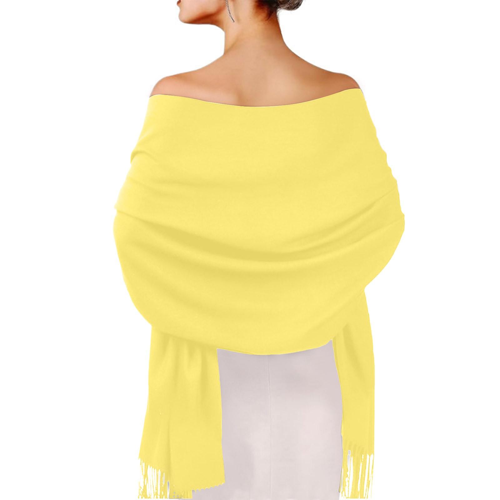 

Женская шаль из искусственного кашемира, вечернее платье, шаль One Size жёлтый
