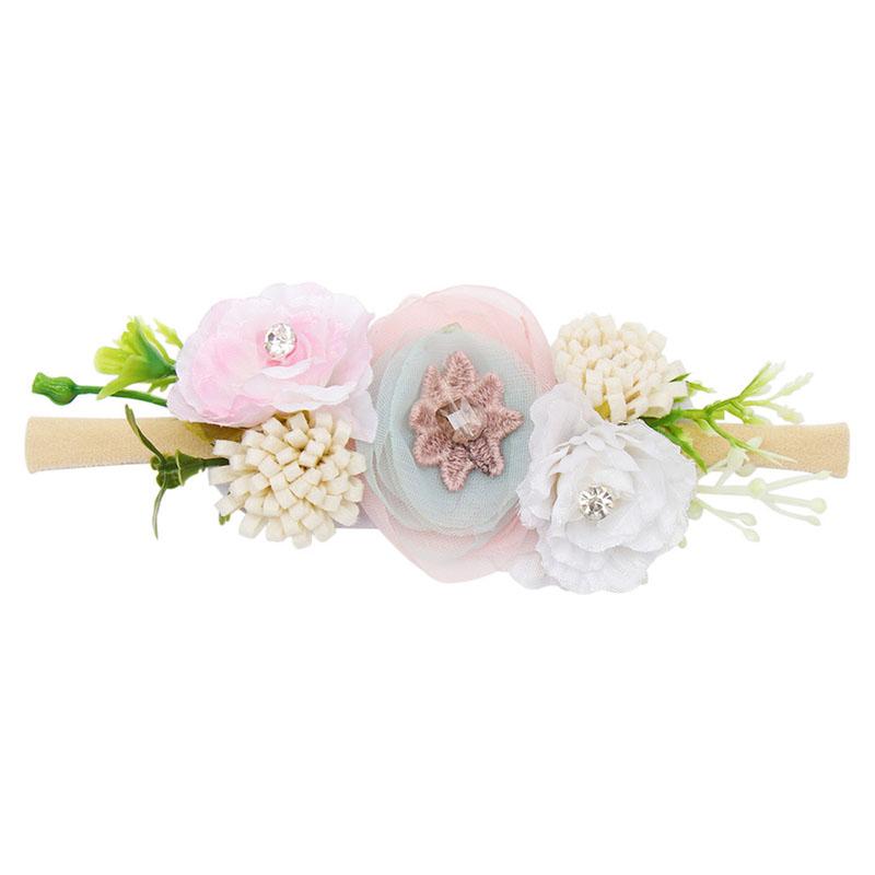 Twdvs Recién Nacido 3 Flores Cabello Elástico Niños Perla H2 Twdvs Recién Nacido 3 Flores Cabello Elástico Niños Perla H2