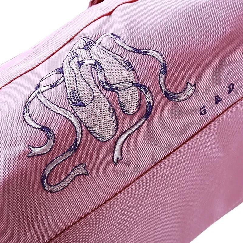 Practical Bag For Girls Ballerina Pink Lace Duffel Ballet Class Crossbody Name Embroidery Handbag Shoulder Bags Hot Sale