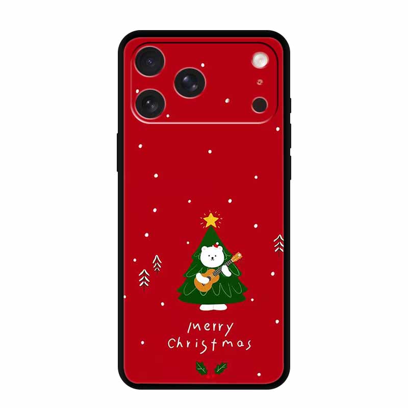For iPhone 17 Pro Max Cover iPhone17 Pro Back Protective Phone Case For iPhone 17 Air Santa Christmas Soft Silicone TPU Coque