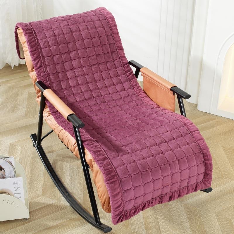 Modern Minimalist Style Office Lounge Chair Plush Cushion Backrest Integrated Thick Anti Slip Folding Bed Rocking Chair Cushion