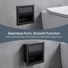 Black Recessed Toilet Paper Holder Stainless Steel Tissue Holder  Bathroom Kitchen Washroom
