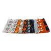 10 Sheets Halloween Cotton Fabric Ghost Pumpkin Skull Print Pattern DIY Cotton Fabric Bundles for Sewing Quilting 25x25cm / 9.8x9.8in