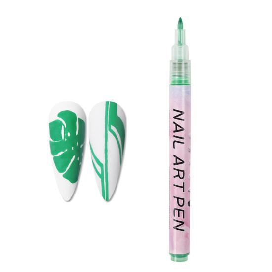 12 Colors Nail Art Pen Set Gel Painting Liner Pen Waterproof Quick Dry DIY Nail Marker Graffiti Dot Gel Pencil for Home Salon