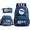 Astro Bot Children's School Bag, Cosmic Robot Elementary School Student Starry Sky Backpack Leisure Bag
