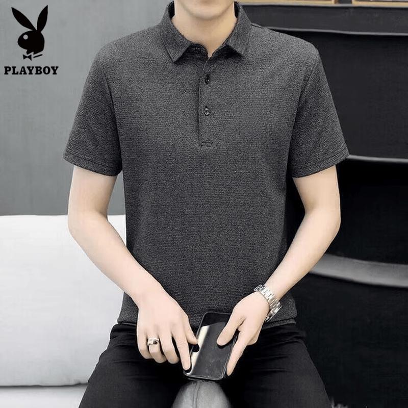 PLAYBOY Men s Loose-Fit Casual Polo Shirt 3XL