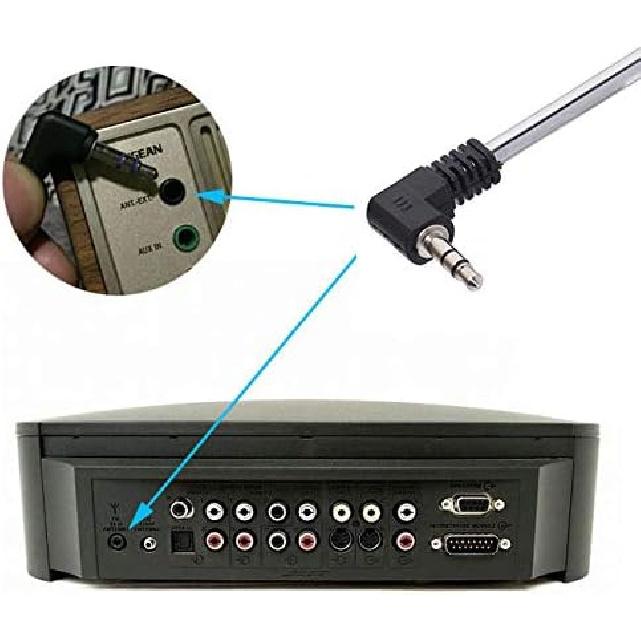 Bingfu Mini FM Radio Antenna 3.5mm Male Telescopic FM Antenna Portable 2-Pack Compatible with Indoor Stereo Receiver AV Audio Video Home Theater