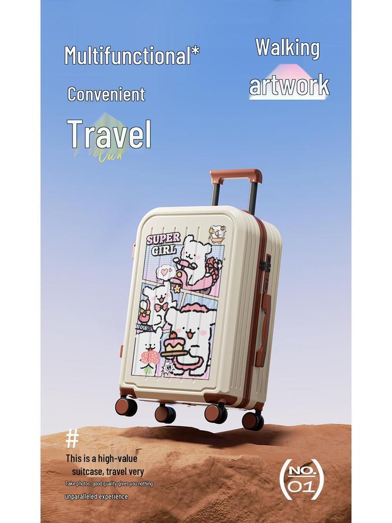 2025 New Cabin Size Luggage: Trolley Case with Combo Lock for Women, Men, and Kids