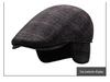 Boina Xadrez Retrô com Proteção para as Orelhas para Homens de Meia-Idade e Idosos