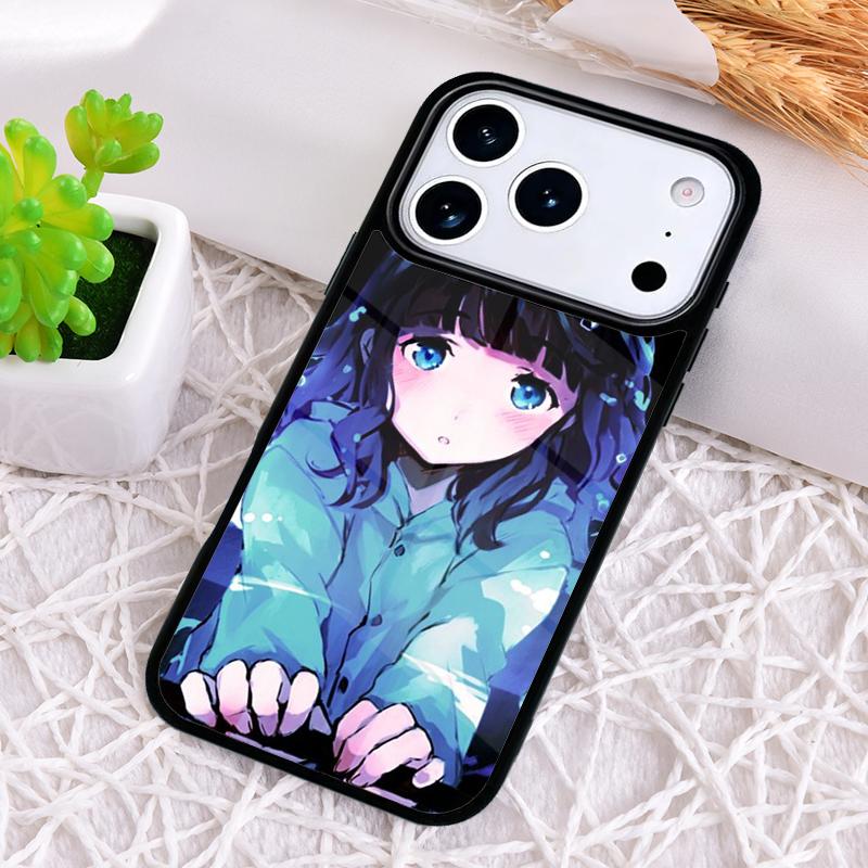 Sad Japanese Anime Shockproof Phone Case for iPhone 17 Air 16e 15 11 12 14 13 Pro Max Cover Coque