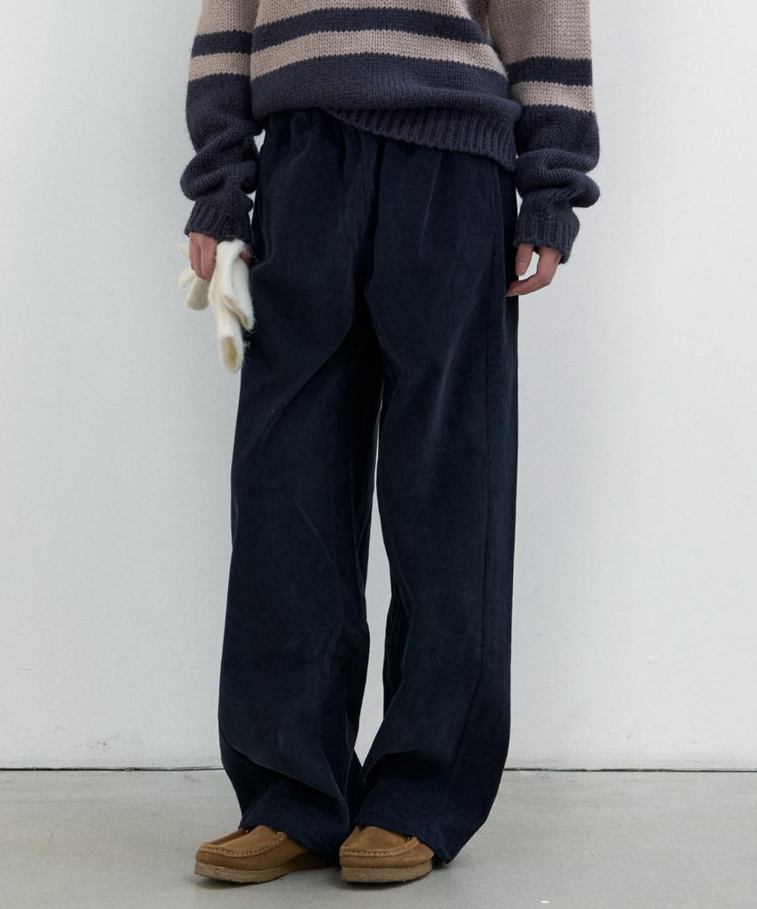 POSZER Corduroy Elastic Pants (Navy)