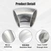 2pcs OD 1.25" 45 Degree 0.039" Thickness Stainless Steel Exhaust Elbow Pipe