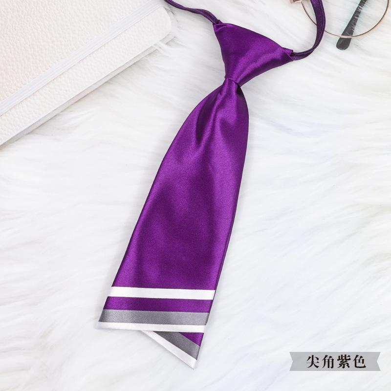 Korean Version Of Professional Sharp Corner Gray Small Tie Japanese Bow Tie Flower Ribbon Bow Student Business Women'S Tie