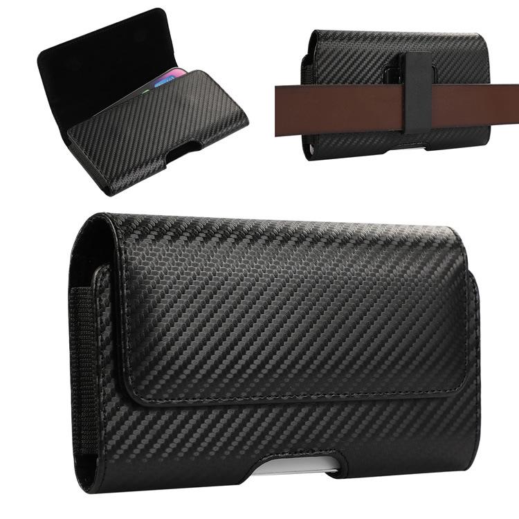 

Rotating Clip Leather Waist Belt Phone Case for Men & Elderly, Crossbody, One Layer, Fits 6.5-6.7 inch Devices 5.2/6.1