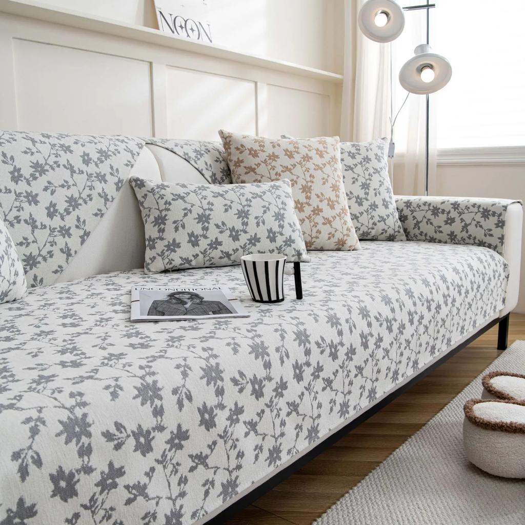 Nordic Sofa Cushion Chenille Four Seasons Universal Non-Slip Cushion Simple Modern Fabric Cover Universal Sofa Cover