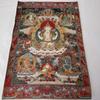 36" Tibet Tibetan Cloth Silk 4 Arm Guanyin Kwan-Yin Tangka Thangka Mural