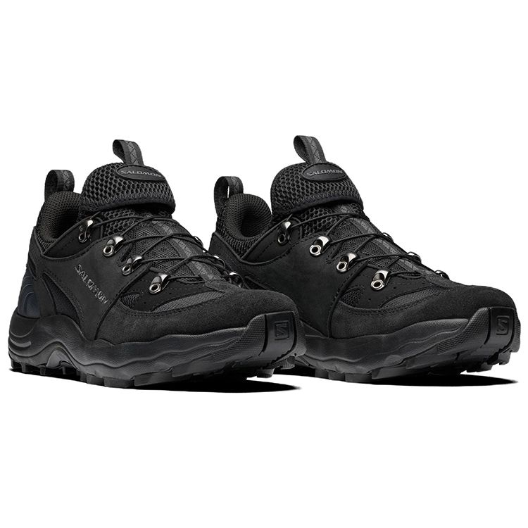 SALOMON Raid Wind Retro Sports Fabric Durable Low-Top Marathon Running Shoes Unisex Sneaker Black 415768