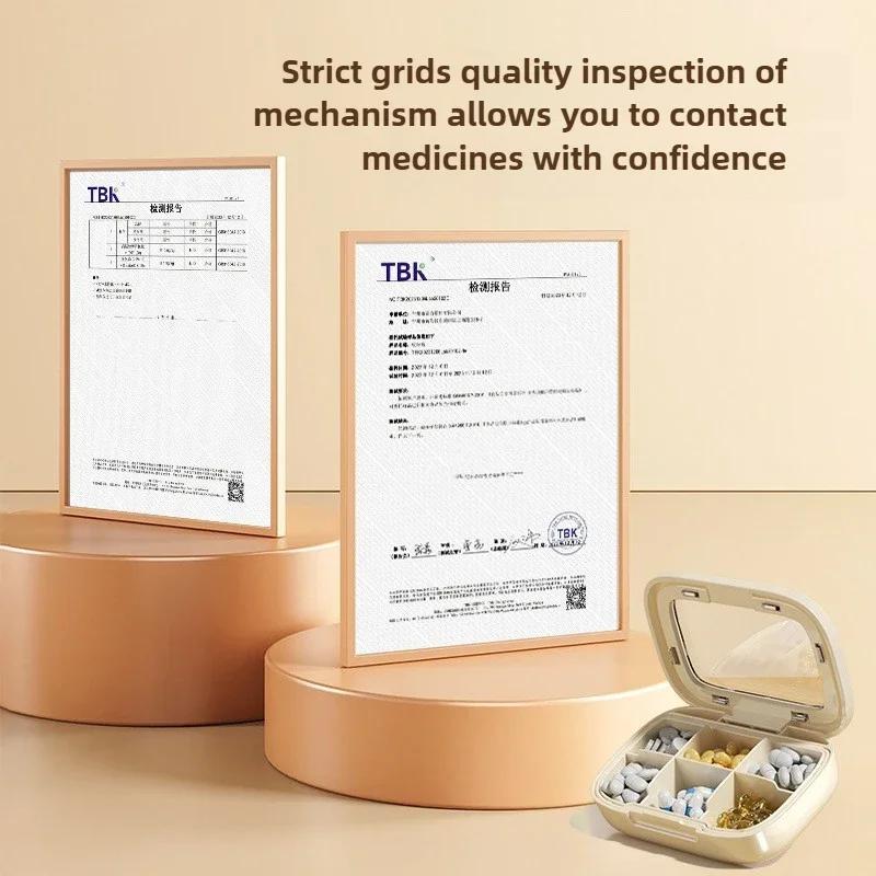 Portable Travel 4/6 Grids Storage Box Travel Week Medicine Box Transparent Sealed Moisture Proof Plastic Travel Medicine Storage