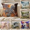 Cool Horse Cushion Cover Silky Short Plush Sofa Pillow Cover Hidden Zipper Soft Dustproof Case for Home Decor