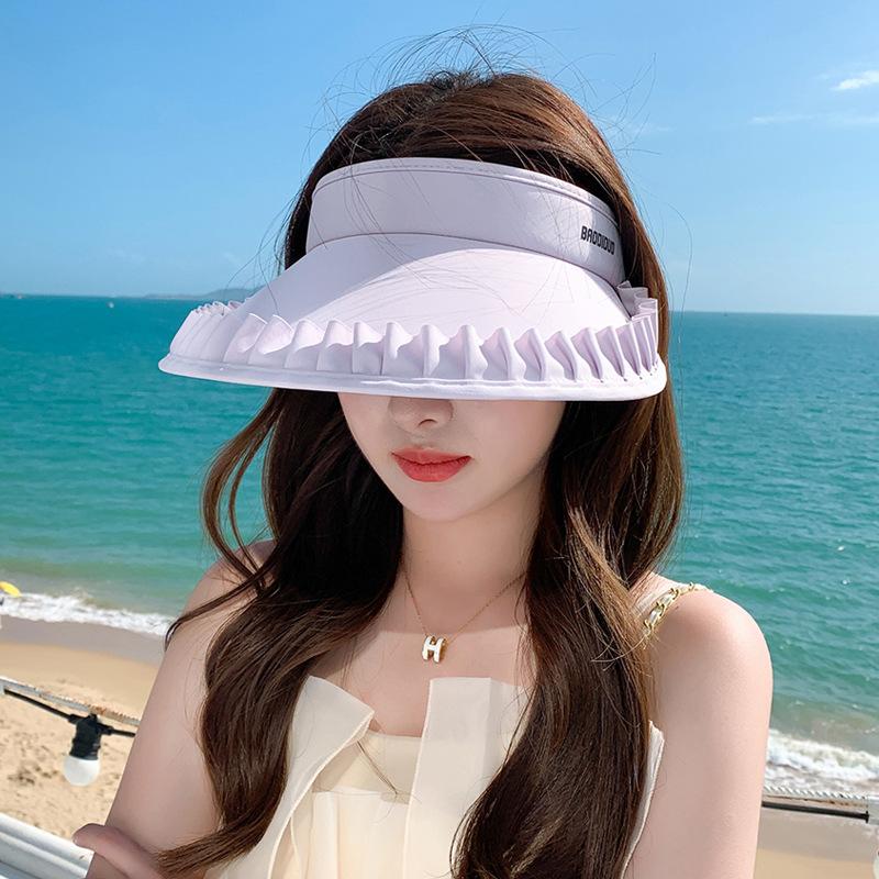 8471 Summer Parent-child Lace Eaves Empty Top Hat UV Protection Hat Women's Outdoor Leisure Sun Protection Hat