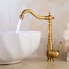 Antique Brass Bathroom Faucet Rotating Spout Basin Sink Mixer Tap Bathroom Kitchen Washing Faucet Washbasin Taps Kitchen