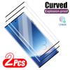 Curvo Vidro Temperado Protetor De Tela, Samsung Galaxy S24, S22, S20, S23, S21 Além Disso Ultra, S23, S20 FE, Nota 9, 10, 20 Mais, 2pcs