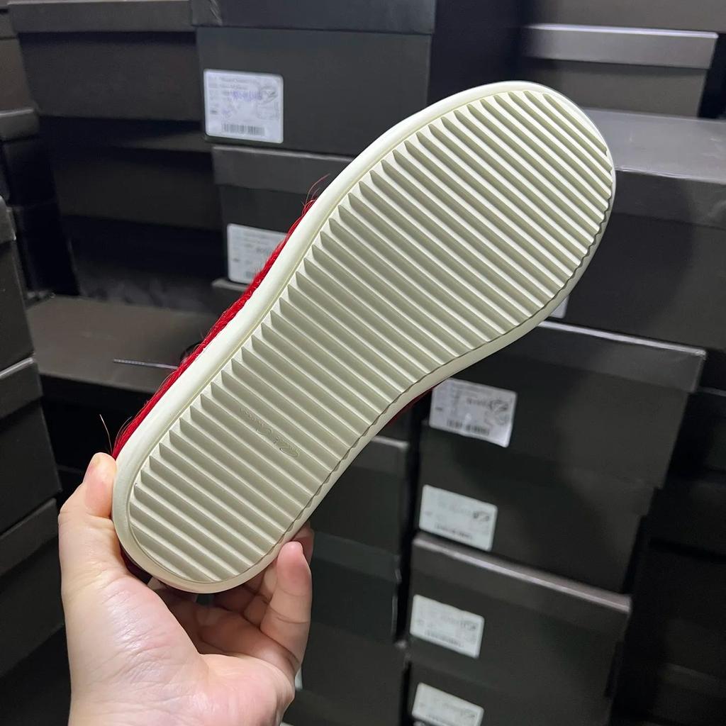 Marken Herrenschuhe Lässige Damen Fellschuhe Qualität Klassisches Rotes Pferdehaarleder Low-Top Sneakers Modedesigner Luxusschuh