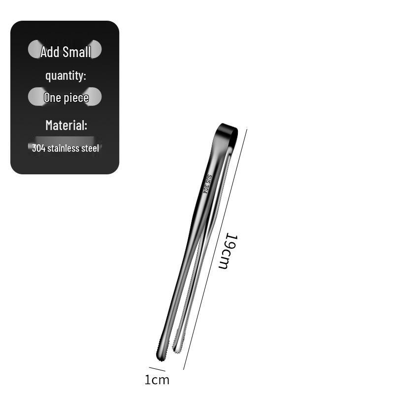 Stainless Steel 304 Kitchen Tongs for Serving Food - Ideal for Ice, Fruit, Bread, Frying, BBQ, and Grilling.