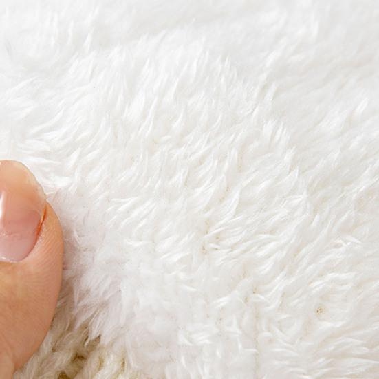 3Pcs/Set Winter Knitted Scarf Gloves Set Pom Pom Ball Fleece Lining Brimless Hat Touchscreen Gloves Neck Warmer Set