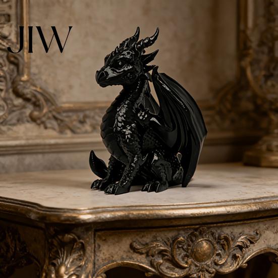 Car Dashboard Accessories 3D Printed Dragon Statue, Winged Figurine, Mythical Creature Gifts for Lovers Sculpture, Home Office Desk Decor, Gift