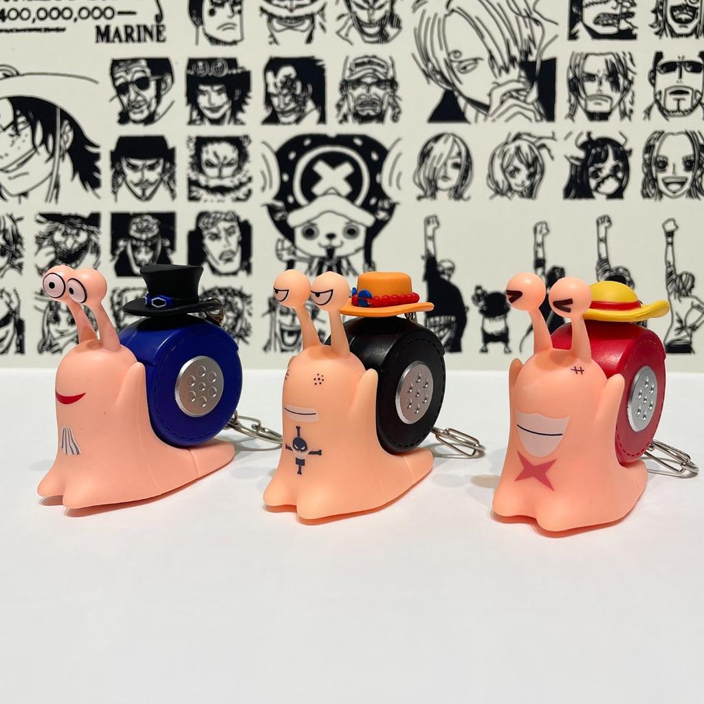 One Piece Den Den Mushi, Anime Snail Phone Model, Luffy Action Figure, Sound Recording Toy, Hobby Collection, New