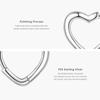 Modian Fashion Hearts Shape Hoop Earrings 925 Sterling Silver Love Charm Earring For Women Girls Jewelry Gifts