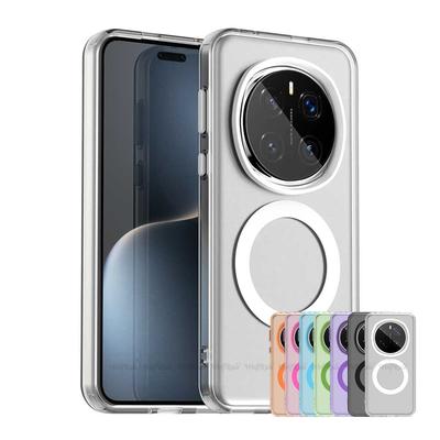 För Honor Magic 7 Fodral Skydd Huawei Honor Magic 7 Magic7 Capa Baksida Trådlös Laddning Cirkulärt Magnetiskt Matt Fundas Honor Magic 7