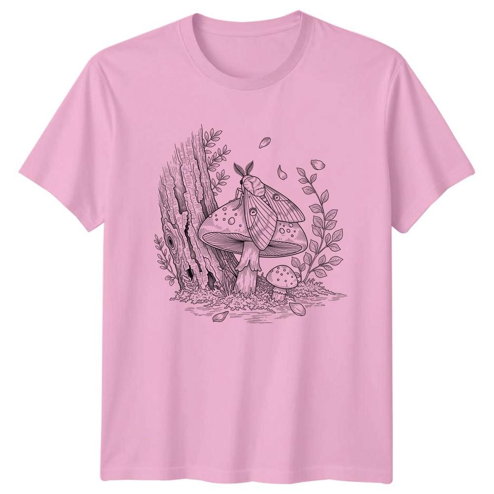 Moth On Mushroom TShirt Entomology Nature Lover Gift For Him And Her