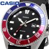CASIO Standard Sports 20 ATM Water Blue x Red Urethane International Watch, Resistant, MDV-107-1A3V, Bezel, Band