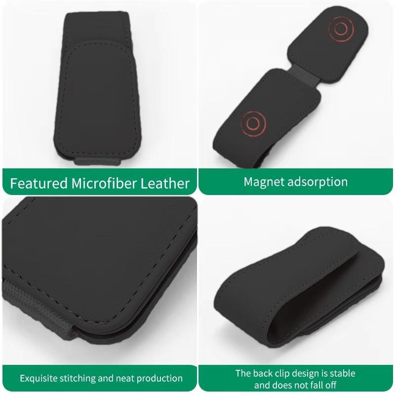 Car Sunglasses Clip, Car Sunshade Magnetic PU Leather Sunglasses Clip, Glasses Clip, Car Interior Sunshade Accessories