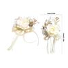 Premium Artificial Flower Wedding Corsage Pair For Bride Grooms Bridesmaids Matching Accessories Western Ceremony