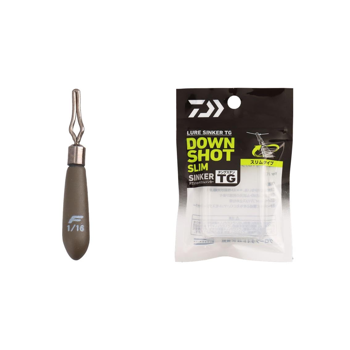 Груз-приманка Daiwa Down Shot Sinker Lure Sinker TG Down Shot Slim PRO 1.8г (1/16 унции)