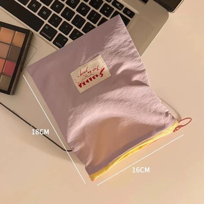 

Macarons Color Cosmetic Bag Large Capacity Makeup Bag Travel Clutch Bag Menstrual Bag Sundry Storage Bag Zipper Bag as the picture
