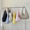 Candy Color Casual Tote Bag Large Capacity Japanese Style Shoulder Bag Nylon Shoulder Bag  Unisex