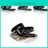 Punk Style Belt With Metal Whole Strip With Hole Design For Womens Casual