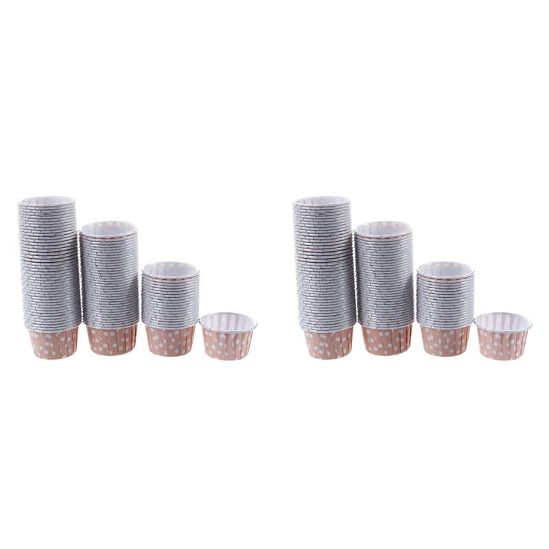 200X Cupcake Wrapper Paper Cake Case Baking Cups Liner Muffin Pink