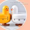 Kitchen Timer Eye-catching Cartoon Shape Plastic Lovely Duck Mechanical Study Timer for Home