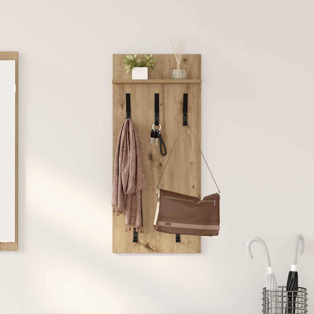 Wall Mounted Nightstand Artisan Oak 40 x 10 x 90 cm