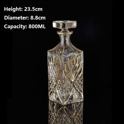 Crystal Glass Wine Red Bottle +