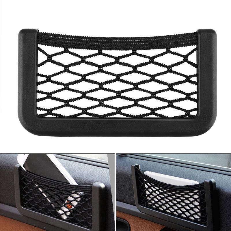 Universal Net Car Seat Side Storage Bag Adhesive Box Auto Accessories Pouch