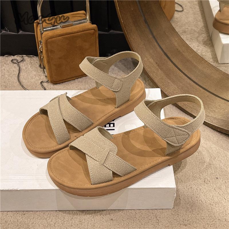 Fashion Flat Bottom Casual Roman Sandals Women Summer New Soft Sole Open Toe Slip on Ladies Flats Shoes Comfortable Footwear Sandalias