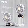 Mini Foldable Fan Portable 5 Speed Small Desk Fan Base Rechargeable Handheld Fan With Phone Stand and Display Screen